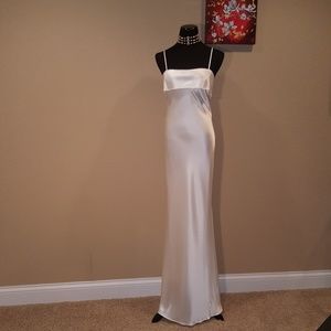 Abs Allen Schwartz Dresses Nwt Abs White Satin Bodycon Formal